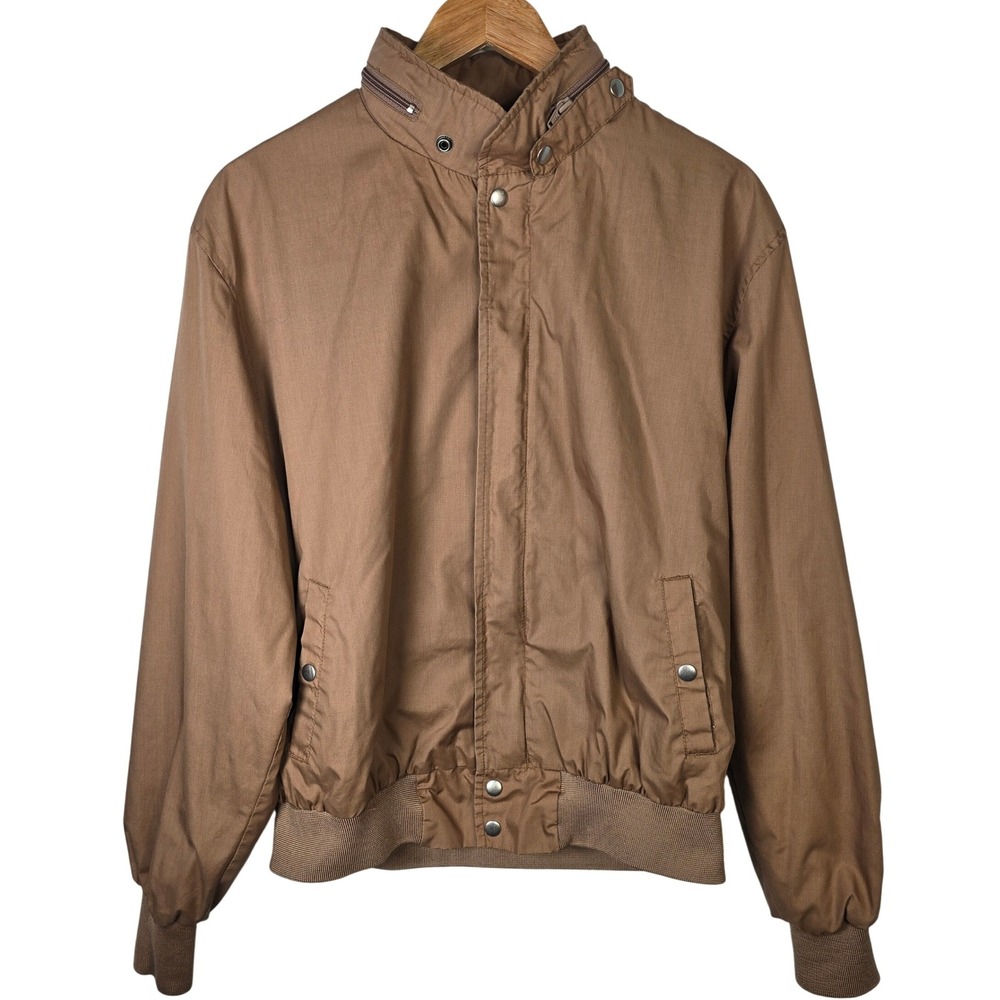 Field and Stream Mens Jacket Bomber Full Zip Brown L Large Casual‎ Coat